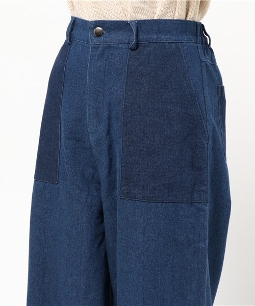 MERLOT（メルロー）の「フリンジ切替ワイドデニム2185N（デニムパンツ・レディース・ライトブルー/ブルー・FREE）」の12枚目の写真