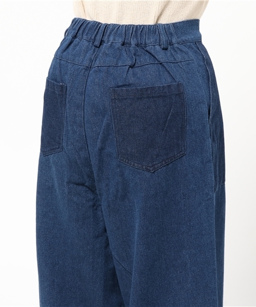 MERLOT（メルロー）の「フリンジ切替ワイドデニム2185N（デニムパンツ・レディース・ライトブルー/ブルー・FREE）」の13枚目の写真