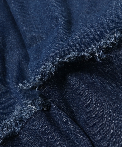 MERLOT（メルロー）の「フリンジ切替ワイドデニム2185N（デニムパンツ・レディース・ライトブルー/ブルー・FREE）」の17枚目の写真