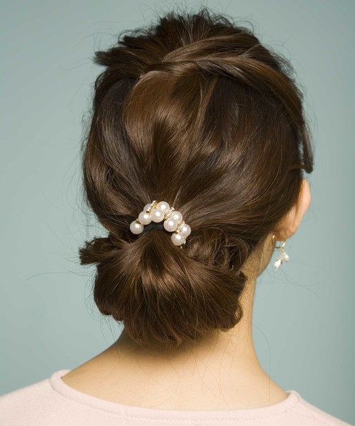 PLAIN CLOTHING(プレーンクロージング)の「パール×スティックヘアゴム(ヘアゴム・レディース・ホワイト・FREE)」の7枚目の写真