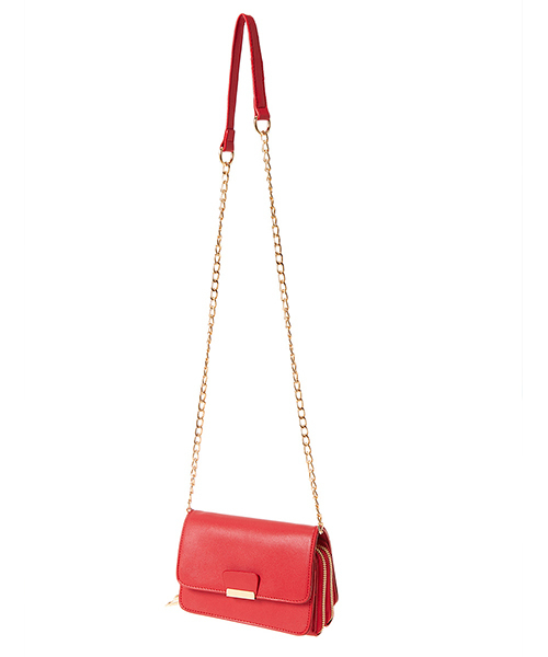 fifth(フィフス)の「フラップチェーンショルダーマルチポシェット(ショルダーバッグ・レディース・グリーン/ホワイト/レッド/ブラック/グレー・FREE)」の5枚目の写真