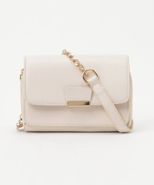 fifth(フィフス)の「フラップチェーンショルダーマルチポシェット(ショルダーバッグ・レディース・グリーン/ホワイト/レッド/ブラック/グレー・FREE)」の14枚目の写真