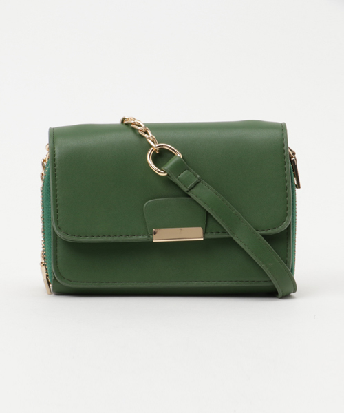 fifth(フィフス)の「フラップチェーンショルダーマルチポシェット(ショルダーバッグ・レディース・グリーン/ホワイト/レッド/ブラック/グレー・FREE)」の15枚目の写真