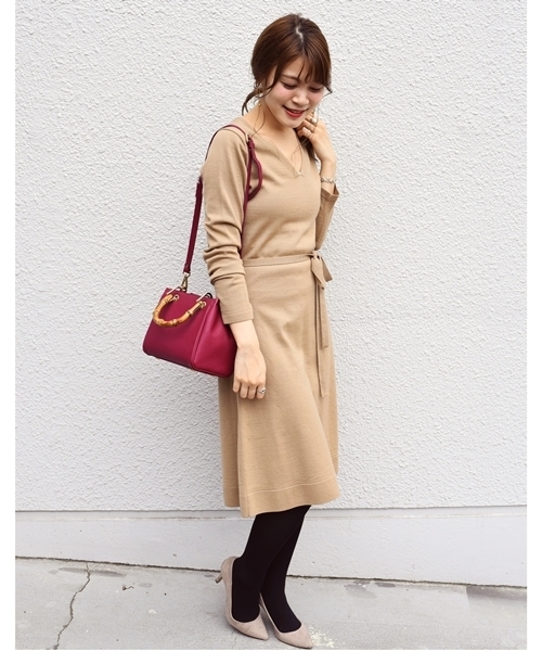 SHIPS（シップス）の「Vネックニットワンピース◇（ワンピース）」 - WEAR