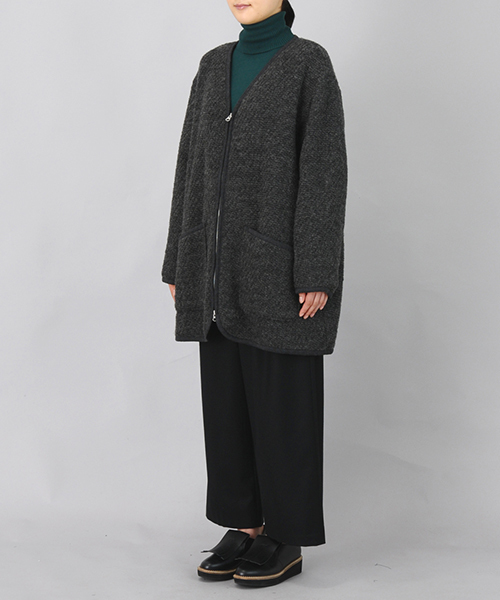 ZUCCa（ズッカ）の「(S)エアリージャージィー（ブルゾン・レディース・ダークグレー/オフホワイト/ネイビー・M/M size）」の6枚目の写真