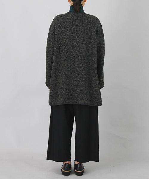 ZUCCa（ズッカ）の「(S)エアリージャージィー（ブルゾン・レディース・ダークグレー/オフホワイト/ネイビー・M/M size）」の4枚目の写真