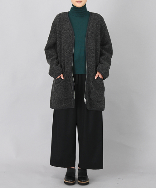 ZUCCa（ズッカ）の「(S)エアリージャージィー（ブルゾン・レディース・ダークグレー/オフホワイト/ネイビー・M/M size）」の8枚目の写真