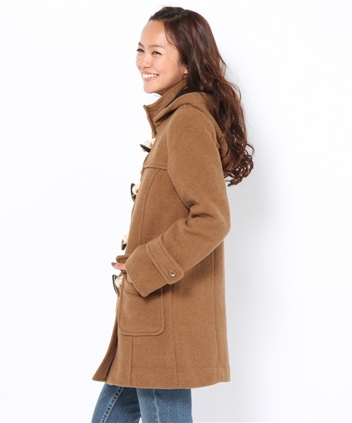 WEGO（ウィゴー）の「二重織ミドル丈ダッフルコート（ダッフルコート・レディース・ダークグレー/ネイビー/キャメル・MEDIUM/LARGE）」の4枚目の写真