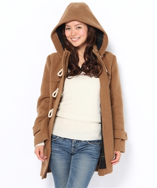 WEGO（ウィゴー）の「二重織ミドル丈ダッフルコート（ダッフルコート・レディース・ダークグレー/ネイビー/キャメル・MEDIUM/LARGE）」の6枚目の写真