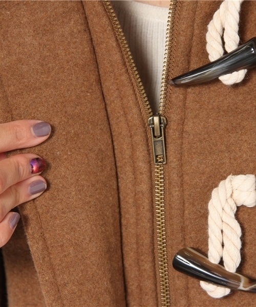 WEGO（ウィゴー）の「二重織ミドル丈ダッフルコート（ダッフルコート・レディース・ダークグレー/ネイビー/キャメル・MEDIUM/LARGE）」の9枚目の写真