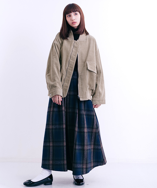 MERLOT（メルロー）の「コーデュロイブルゾン000-9527（ブルゾン・レディース・ベージュ/キャメル/ワイン/ブラック・FREE）」の12枚目の写真