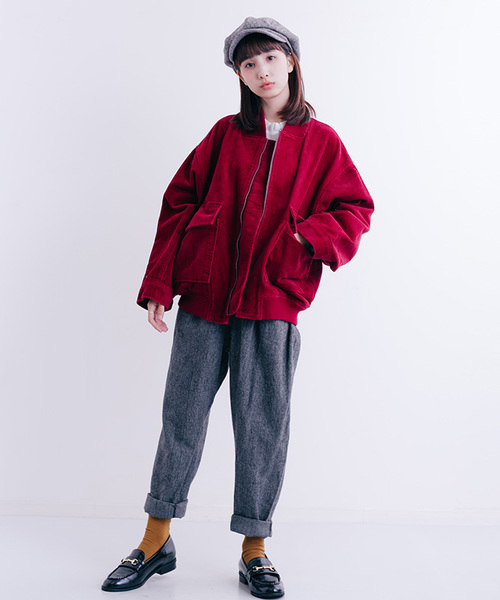 MERLOT（メルロー）の「コーデュロイブルゾン000-9527（ブルゾン・レディース・ベージュ/キャメル/ワイン/ブラック・FREE）」の21枚目の写真