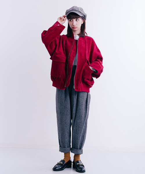 MERLOT（メルロー）の「コーデュロイブルゾン000-9527（ブルゾン・レディース・ベージュ/キャメル/ワイン/ブラック・FREE）」の22枚目の写真