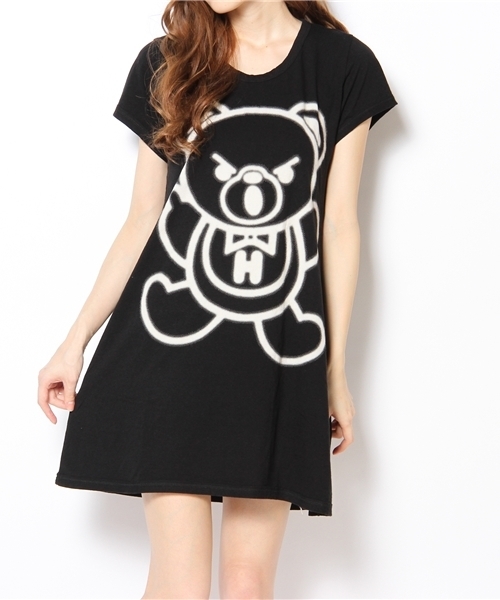 HYSTERIC GLAMOUR（ヒステリックグラマー）の「HYS BEAR pt OP（ワンピース・レディース・ホワイト/ネイビー/ブラック・FREE）」の2枚目の写真