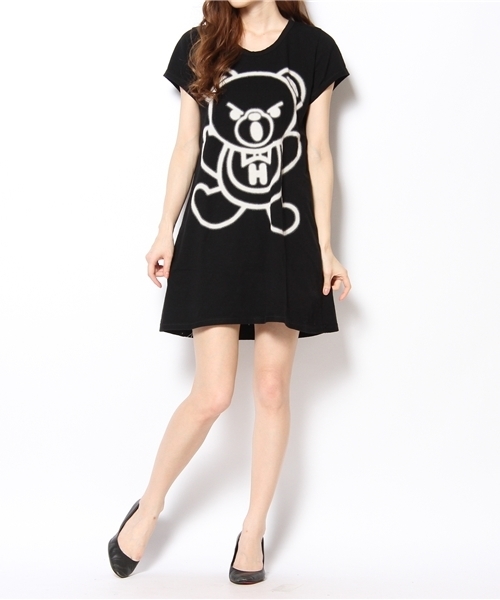 HYSTERIC GLAMOUR（ヒステリックグラマー）の「HYS BEAR pt OP（ワンピース・レディース・ホワイト/ネイビー/ブラック・FREE）」の6枚目の写真