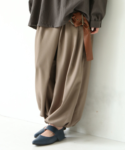 osharewalker（オシャレウォーカー）の「『アラビアンモードワイドパンツ』（その他パンツ・レディース・ブラック/チャコール/グレイッシュベージュ/カーキ/ネイビー/モカ・FREE）」の3枚目の写真
