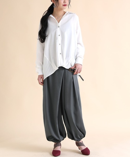 osharewalker（オシャレウォーカー）の「『アラビアンモードワイドパンツ』（その他パンツ・レディース・ブラック/チャコール/グレイッシュベージュ/カーキ/ネイビー/モカ・FREE）」の19枚目の写真