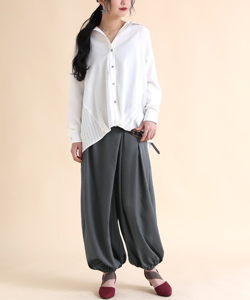 osharewalker（オシャレウォーカー）の「『アラビアンモードワイドパンツ』（その他パンツ・レディース・ブラック/チャコール/グレイッシュベージュ/カーキ/ネイビー/モカ・FREE）」の14枚目の写真