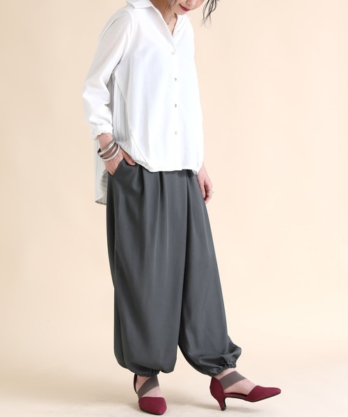 osharewalker（オシャレウォーカー）の「『アラビアンモードワイドパンツ』（その他パンツ・レディース・ブラック/チャコール/グレイッシュベージュ/カーキ/ネイビー/モカ・FREE）」の13枚目の写真