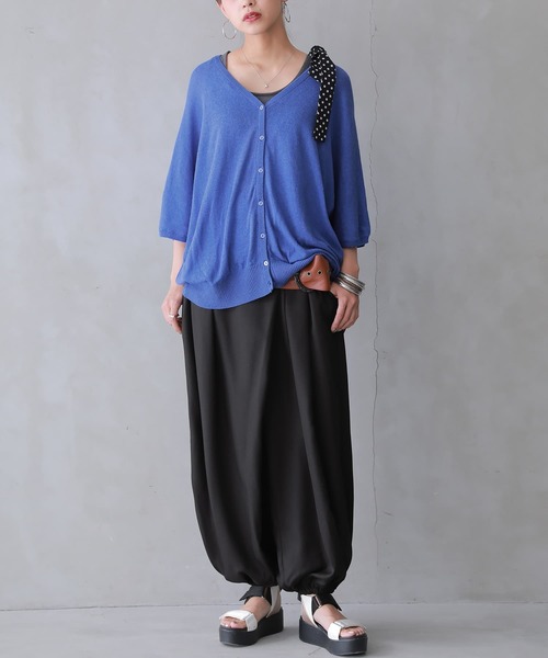 osharewalker（オシャレウォーカー）の「『アラビアンモードワイドパンツ』（その他パンツ・レディース・ブラック/チャコール/グレイッシュベージュ/カーキ/ネイビー/モカ・FREE）」の10枚目の写真