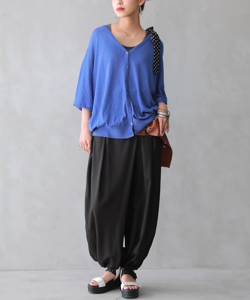 osharewalker（オシャレウォーカー）の「『アラビアンモードワイドパンツ』（その他パンツ・レディース・ブラック/チャコール/グレイッシュベージュ/カーキ/ネイビー/モカ・FREE）」の9枚目の写真