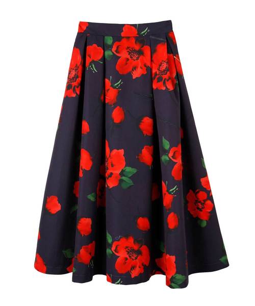 EIMY ISTOIRE（エイミーイストワール）の「chic big flower フレアスカート（スカート・レディース・レッド/サックスブルー・FREE）」の6枚目の写真