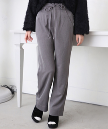 one after another NICE CLAUP | リボン付きスタイルアップパンツ(スラックス)