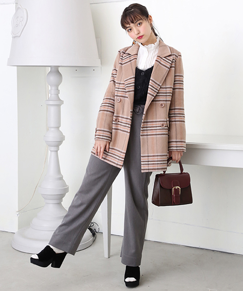 one after another NICE CLAUP（ワンアフターアナザーナイスクラップ）の「リボン付きスタイルアップパンツ（スラックス・レディース・ブラック/グレー/ブラウン系その他・FREE）」の6枚目の写真