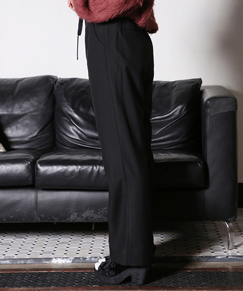 one after another NICE CLAUP（ワンアフターアナザーナイスクラップ）の「リボン付きスタイルアップパンツ（スラックス・レディース・ブラック/グレー/ブラウン系その他・FREE）」の11枚目の写真