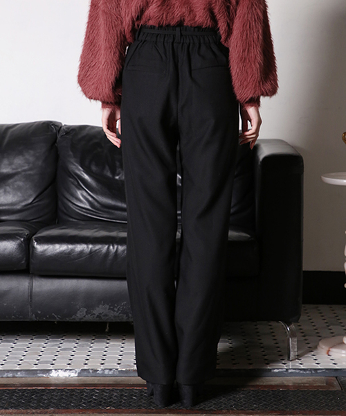 one after another NICE CLAUP（ワンアフターアナザーナイスクラップ）の「リボン付きスタイルアップパンツ（スラックス・レディース・ブラック/グレー/ブラウン系その他・FREE）」の12枚目の写真