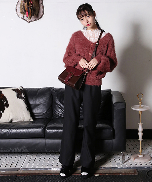 one after another NICE CLAUP（ワンアフターアナザーナイスクラップ）の「リボン付きスタイルアップパンツ（スラックス・レディース・ブラック/グレー/ブラウン系その他・FREE）」の13枚目の写真