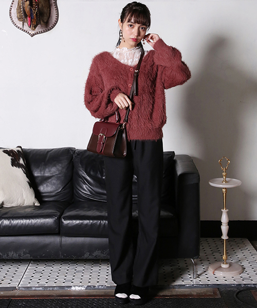 one after another NICE CLAUP（ワンアフターアナザーナイスクラップ）の「リボン付きスタイルアップパンツ（スラックス・レディース・ブラック/グレー/ブラウン系その他・FREE）」の14枚目の写真