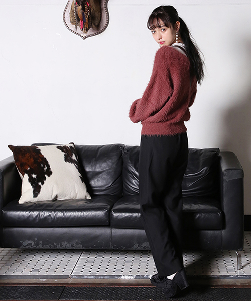 one after another NICE CLAUP（ワンアフターアナザーナイスクラップ）の「リボン付きスタイルアップパンツ（スラックス・レディース・ブラック/グレー/ブラウン系その他・FREE）」の15枚目の写真