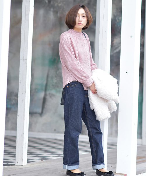 rps（アールピーエス）の「レースハイネック長袖ブラウス（シャツ/ブラウス・レディース・ブラック/オフホワイト/ピンクベージュ/ピンク/アイボリー/ホワイト系その他4/ホワイト系その他2・M）」の16枚目の写真