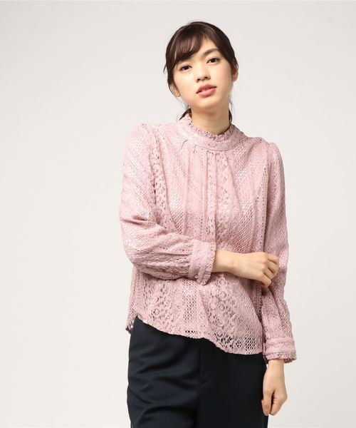 rps（アールピーエス）の「レースハイネック長袖ブラウス（シャツ/ブラウス・レディース・ブラック/オフホワイト/ピンクベージュ/ピンク/アイボリー/ホワイト系その他4/ホワイト系その他2・M）」の17枚目の写真