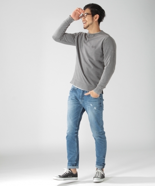 BAYFLOW（ベイフロー）の「BAYFLOW／インナーセットレイヤープルオーバー　GP（Tシャツ/カットソー・メンズ・ネイビー/ピンク/チャコール・MEDIUM/LARGE/SMALL）」の4枚目の写真