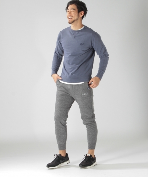 BAYFLOW（ベイフロー）の「BAYFLOW／インナーセットレイヤープルオーバー　GP（Tシャツ/カットソー・メンズ・ネイビー/ピンク/チャコール・MEDIUM/LARGE/SMALL）」の5枚目の写真