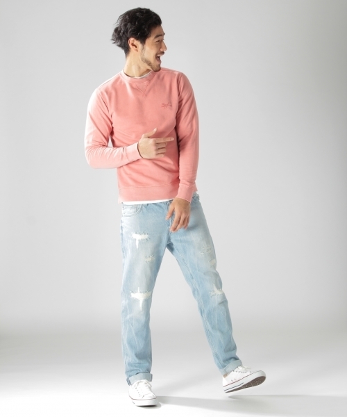 BAYFLOW（ベイフロー）の「BAYFLOW／インナーセットレイヤープルオーバー　GP（Tシャツ/カットソー・メンズ・ネイビー/ピンク/チャコール・MEDIUM/LARGE/SMALL）」の6枚目の写真