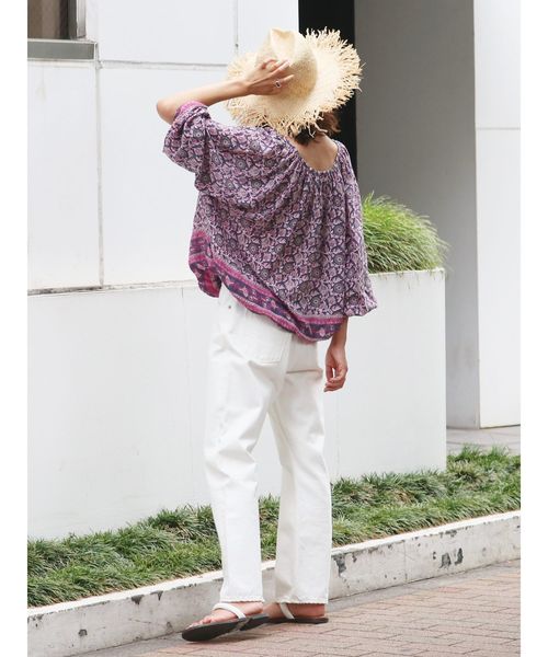 Ungrid（アングリッド）の「ボリュームスリーブ総柄プリントブラウス（シャツ/ブラウス・レディース・ネイビー/レッド・FREE）」の8枚目の写真