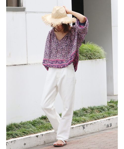 Ungrid（アングリッド）の「ボリュームスリーブ総柄プリントブラウス（シャツ/ブラウス・レディース・ネイビー/レッド・FREE）」の11枚目の写真