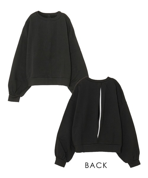 AMERICAN RAG CIE（アメリカンラグシー）の「AMERICAN RAG CIE  バックスリットクルースウェット（スウェット・レディース・ブラック/オートミール/トップグレー・FREE）」の2枚目の写真