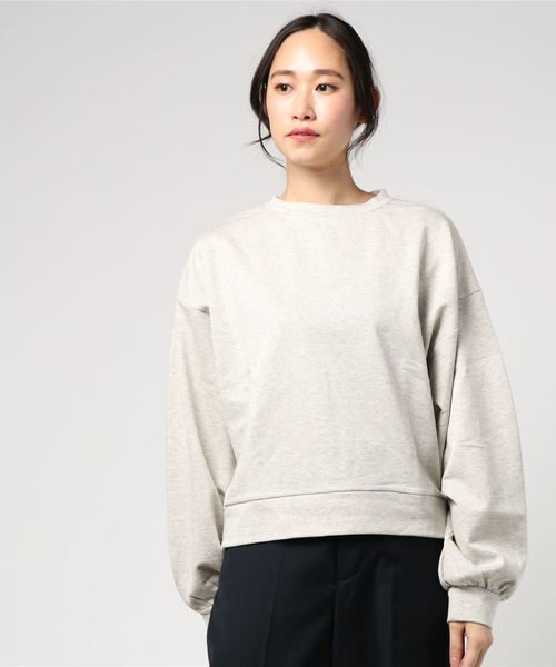 AMERICAN RAG CIE（アメリカンラグシー）の「AMERICAN RAG CIE  バックスリットクルースウェット（スウェット・レディース・ブラック/オートミール/トップグレー・FREE）」の8枚目の写真