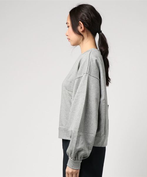 AMERICAN RAG CIE（アメリカンラグシー）の「AMERICAN RAG CIE  バックスリットクルースウェット（スウェット・レディース・ブラック/オートミール/トップグレー・FREE）」の4枚目の写真