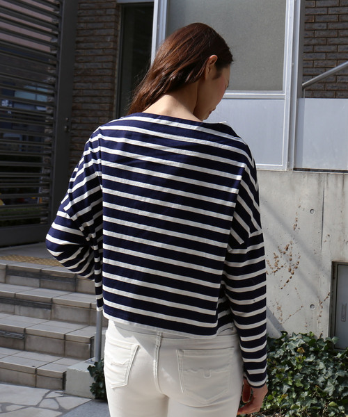 MARBLE WALTS(マーブルワルツ)の「ボーダーTシャツ(Tシャツ/カットソー・レディース・ブラック/グレー/ネイビー・FREE)」の21枚目の写真