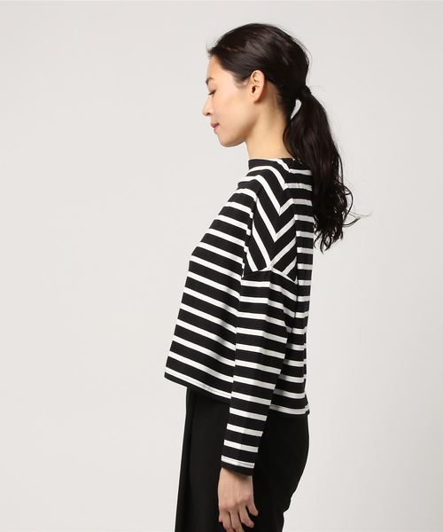 MARBLE WALTS(マーブルワルツ)の「ボーダーTシャツ(Tシャツ/カットソー・レディース・ブラック/グレー/ネイビー・FREE)」の14枚目の写真