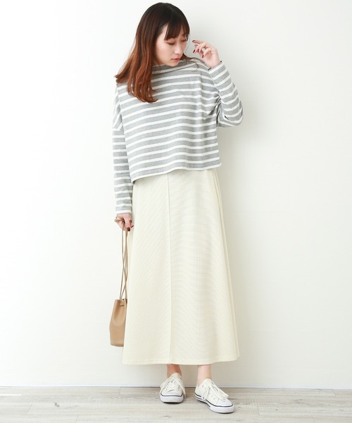 MARBLE WALTS(マーブルワルツ)の「ボーダーTシャツ(Tシャツ/カットソー・レディース・ブラック/グレー/ネイビー・FREE)」の12枚目の写真