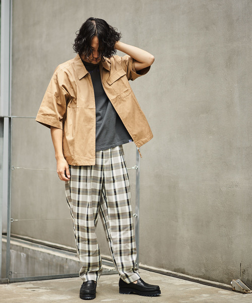 CIAOPANIC（チャオパニック）の「ZIPシャツブルゾン/ビッグシルエット（シャツ/ブラウス・メンズ・ベージュ/ブラック・MEDIUM/LARGE）」の16枚目の写真