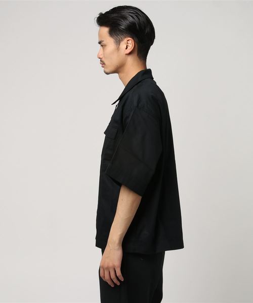 CIAOPANIC（チャオパニック）の「ZIPシャツブルゾン/ビッグシルエット（シャツ/ブラウス・メンズ・ベージュ/ブラック・MEDIUM/LARGE）」の13枚目の写真