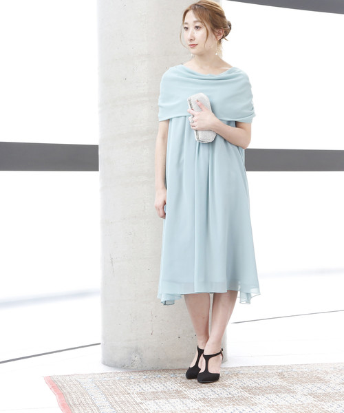 TIARA(ティアラ)の「シフォンショールワンピース(ワンピース)」|ミント
