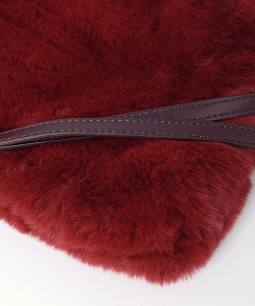 Khaju（カージュ）の「Khaju:フェイクファーリングハンドルバッグ◇（ハンドバッグ・レディース・ライトグレー/ベージュ/ワイン・ONE SIZE）」の16枚目の写真